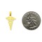 14K Gold Polished Caduceus Pendant Jewelry FindingKing 23.9mm x 13mm